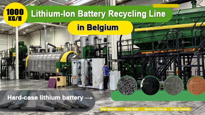 1000 KG/H Lithium-lon Battery Recycling Line in Belgium