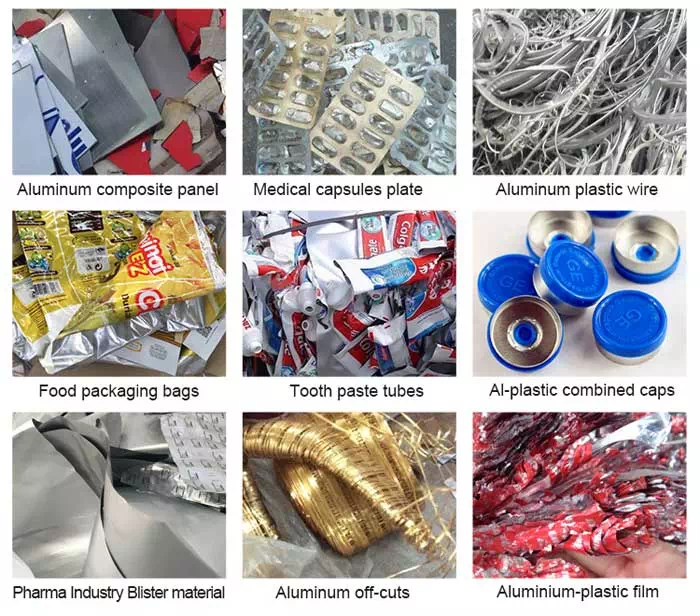 All kinds 

of aluminum plastic waste
