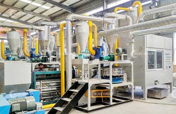 Aluminium and plastic separation equipment