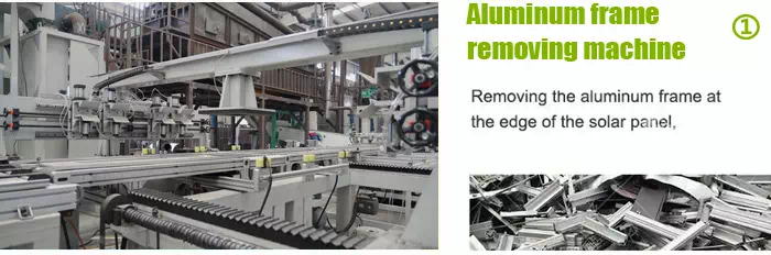 Aluminum frame removing machine