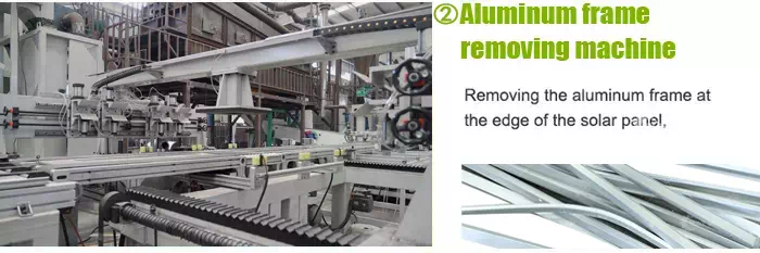 Aluminum frame removing machine