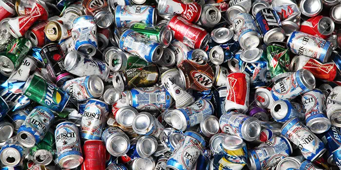 Paint removal from aluminum soda cans