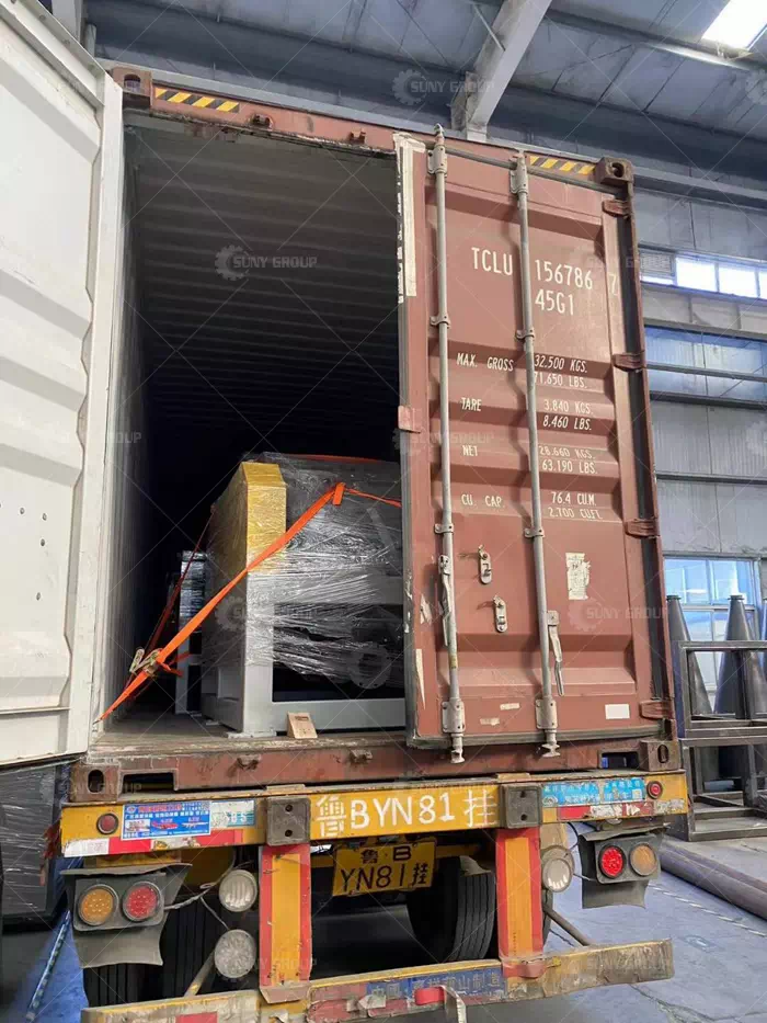 Lithium battery recycling machines loading to South Korea