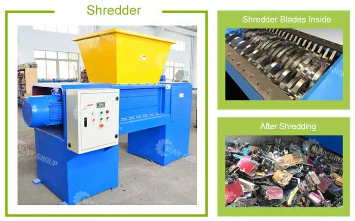 Scrap circuit board shredder