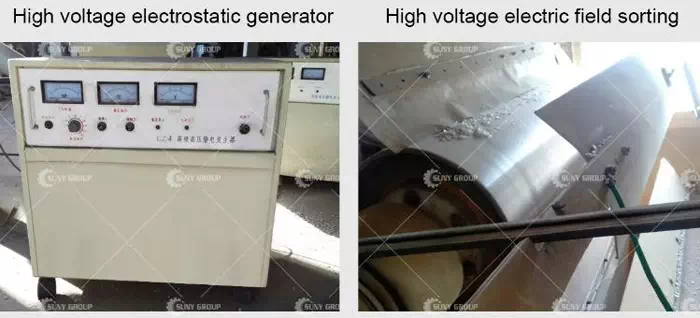 High voltage electrostatic separation