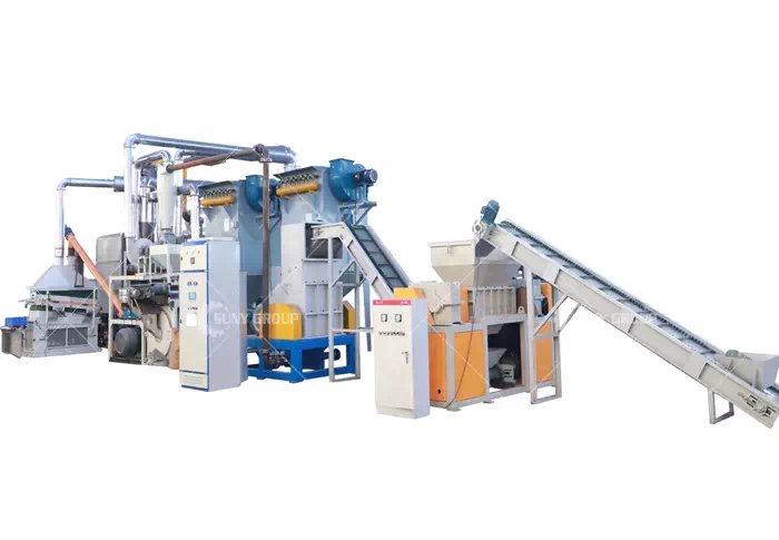 Recycling machine for electronic and electrical waste