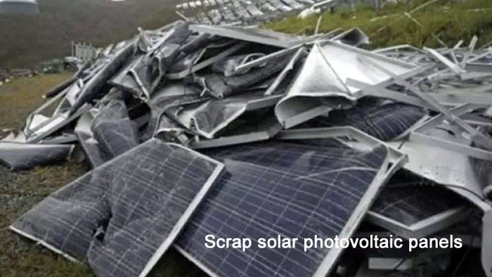 Scrap solar photovoltaic panels