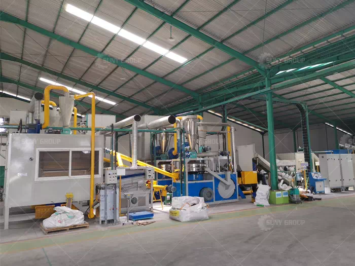 Scrap wire recycling line customer site 1T/H-Suny Group