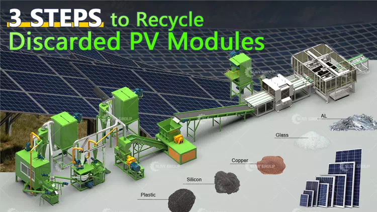 Solar photovoltaic panel recycling production line