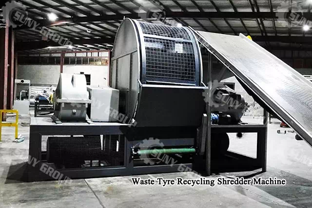 Waste Tyre Recycling Shredder Machine