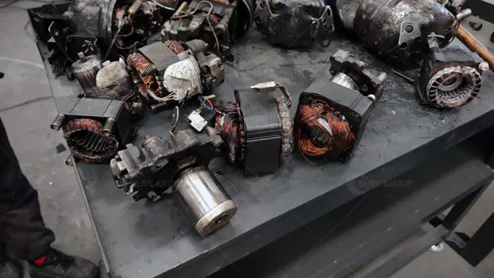 Compressor Scrap after Cutting Compressor Scrap after Cutting