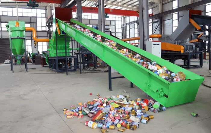 Horizontal Metal Hammer Crusher for Scrap Cans Recycling