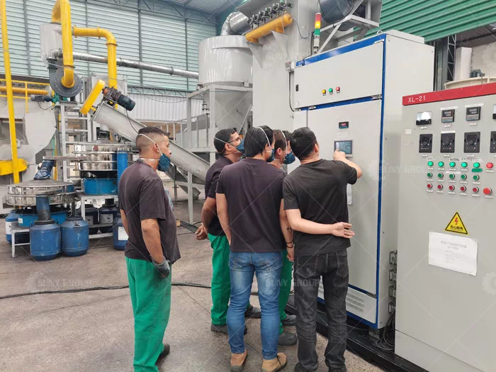 Lithium Battery Recycling Machine Customer On-site Training