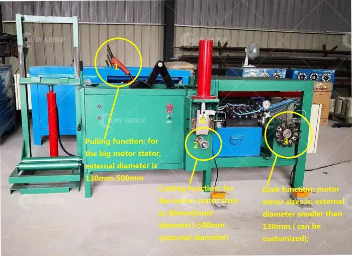 Machine for Removing Copper Winding Wire from Motors Machine for Removing Copper Winding Wire from Motors