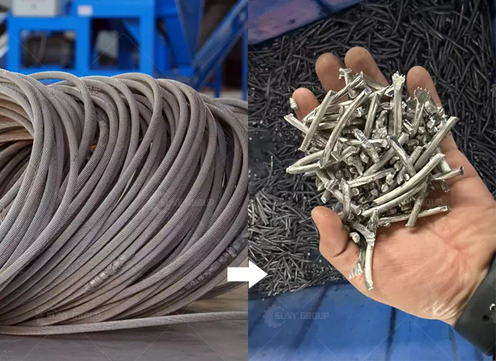 Materials obtained from the recycling of ACSR Materials obtained from the recycling of ACSR
