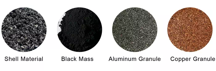 Materials Recovered from Lithium Batteries