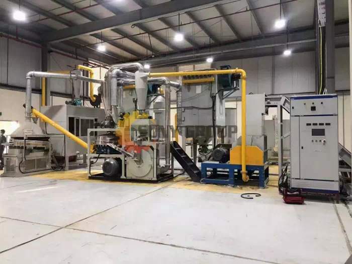 Full sets of pcb recycling machine finished installation in Qatar