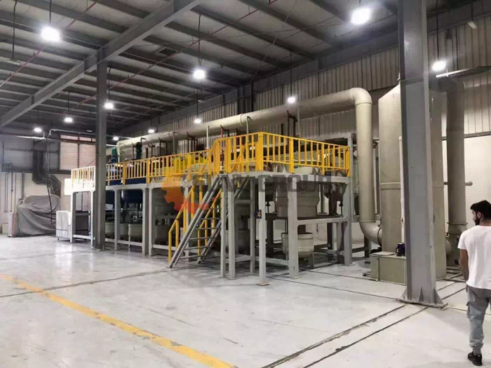 Full sets of pcb recycling machine finished installation in Qatar