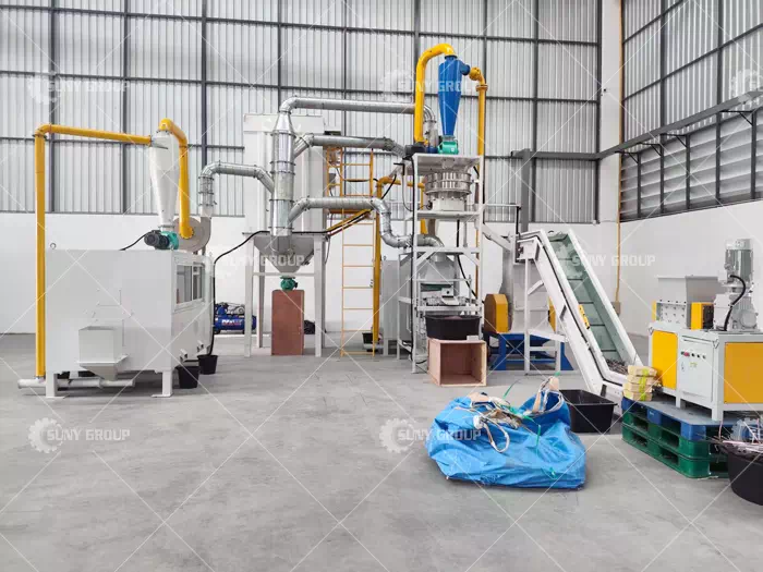Printed Circuit Board Recycling Equipment Working Site of Thai Customer
