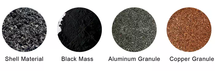 Shell Material, Black Mass, Aluminum Granule,Copper Granule