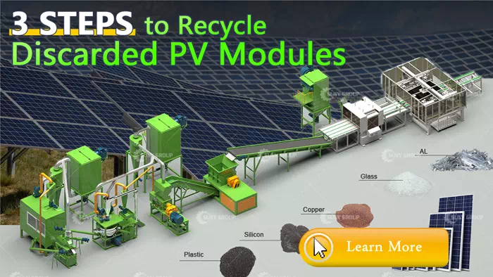 Solar panel recycling equipment