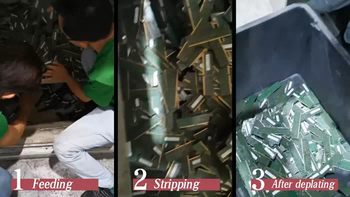 The Process before and after Gold Plating Removal The Process before and after Gold Plating Removal