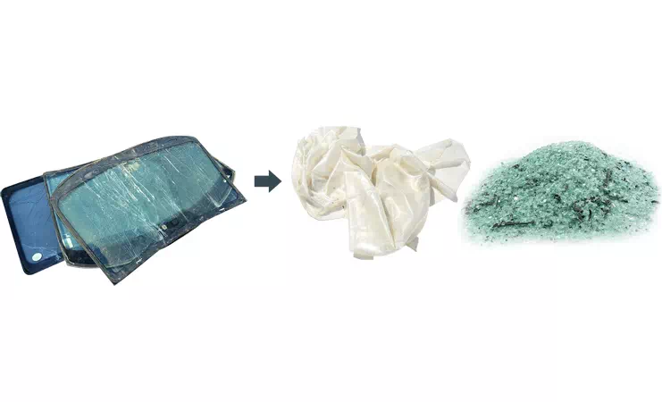 The Recycled PVB Film and Glass from Laminated Glass The Recycled PVB Film and Glass from Laminated Glass