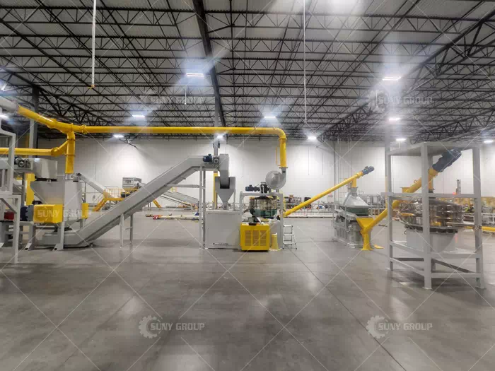 US Bifacial Solar Panels Recycling Production Line Customer Site
