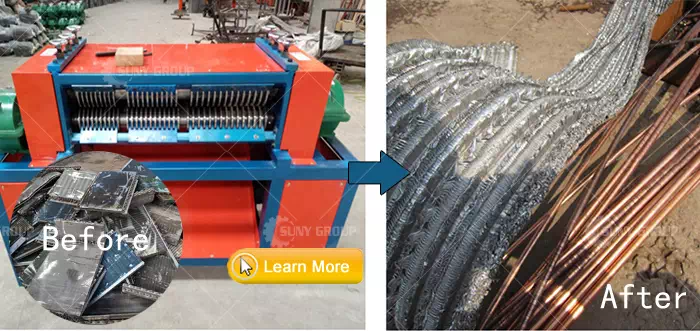 waste radiator cutting and separating machine