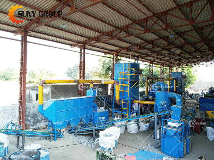 copper and aluminum separation and recycling production line