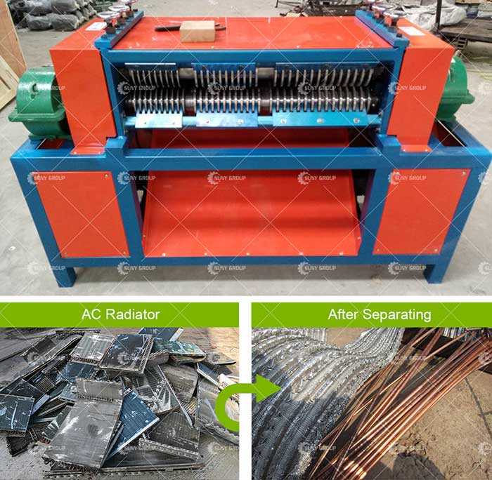 Aluminum Copper Waste Radiator Cutting Separating Machine