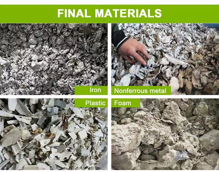 Recycling production line of waste refrigerators