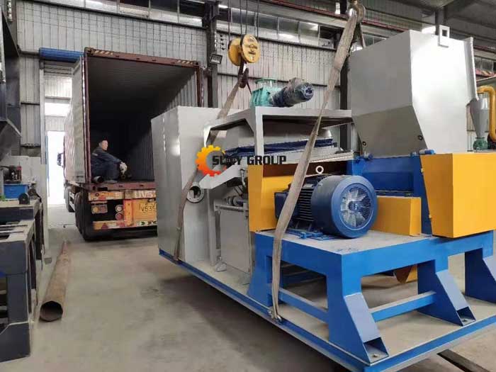 Customers copper wire recycling machine delivery