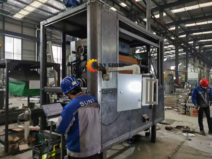 PCB crushing separating machine finish testing.Will ship to Japan